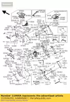 110550292, Kawasaki, staffa, pad zg1400a8f kawasaki gtr 1400 2008 2009, Nuovo