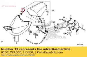 honda 90501MFAD00 kraag, 6,2x12 - Onderkant