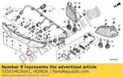 Ici, vous pouvez commander le caoutchouc, entretoise auprès de Honda , avec le numéro de pièce 33501MCAS41: