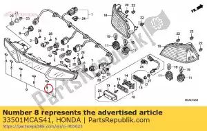 Honda 33501MCAS41 caoutchouc, entretoise - La partie au fond