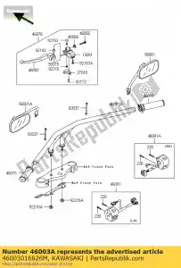 kawasaki 46003016826M handle,f.m.gray vn900c9fa - Bottom side