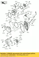 110610179, Kawasaki, pakking, generatorafdekking zx1000d kawasaki zx 1000 2006 2007 2008 2009 2010, Nieuw