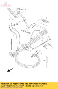 yamaha 5C3F63510000 cable, brake - Bottom side