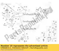 CM068313, Piaggio Group, (heng tong) axe de frein gauche piaggio beverly bv zapm69 zapm69200 zapm69300, zapm69400 zapma20s zapma210 zapma2100 zapma2200 zapmd2100 zapmd220,  zapmd2200 125 300 350 400 2010 2011 2012 2013 2014 2015 2016 2017 2018 2019 2020 2021 2022, Nouveau