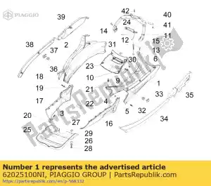 Piaggio Group 62025100NI zijpaneel, esquerda, zwart, sufixo: ni_zwart mat meteoro 80/b - Lado inferior