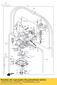 suzuki 1338337F20 needle,jet(n8rw - Bottom side