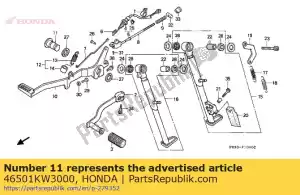 Honda 46501KW3000 pijp, rempedaal - Onderkant