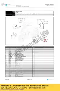 Piaggio Group 584322 brandstofniveau indicator sensor - Onderkant