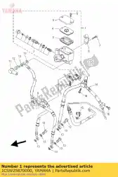 Here you can order the master cylinder sub assy from Yamaha, with part number 1CSW25870000: