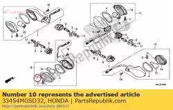 Ici, vous pouvez commander le lentille comp., l. Clignotant auprès de Honda , avec le numéro de pièce 33454MGSD32: