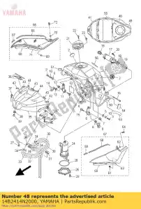 yamaha 14B2414N2000 amortecedor, placa 4 - Lado inferior