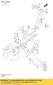 suzuki 1410020K00 uitlaat - Onderkant