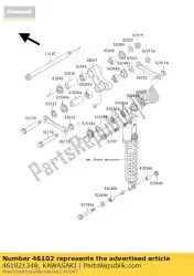 Qui puoi ordinare stelo, sospensione klx650-a1 da Kawasaki , con numero parte 461021348: