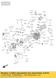 Here you can order the gasket-head from Kawasaki, with part number 11004Y004: