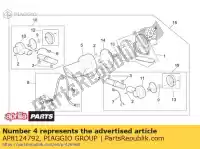 AP8124792, Piaggio Group, vis auto-taraudeuse aprilia  scarabeo 125 150 200 250 1999 2000 2001 2002 2003 2004 2005 2006, Nouveau