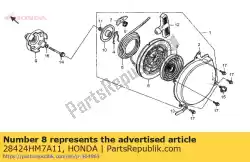 Here you can order the spring, return from Honda, with part number 28424HM7A11: