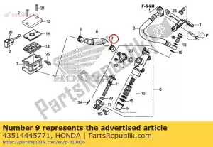 Honda 43514445771 abrazadera, cilindro maestro oi - Lado inferior