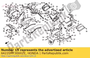 honda 64235MT3000ZE cowl, inner middle *g137m * (g137m grand green metallic) - Bottom side