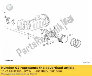 bmw 11241460341 connecting rod bush - Bottom side