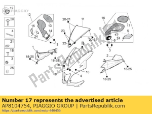 aprilia AP8104754 lh rearview mirror - Bottom side