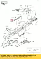 360400093H8, Kawasaki, cover-coda, cnt, ebano kawasaki zx6r ninja r zx 6r abs zx636 636 se 600 , Nuovo