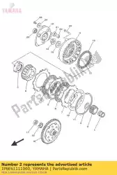 Here you can order the gear, primary drive from Yamaha, with part number 1P6E61111000: