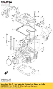 Suzuki 0948200410 bougie cr9ek - Onderkant