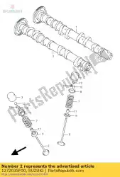 Here you can order the camshaft comp,e from Suzuki, with part number 1272035F00: