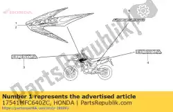 streep, r. Lijkwade * type3 van Honda, met onderdeel nummer 17541MFC640ZC, bestel je hier online: