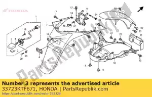 Honda 33723KTF671 capa, luz de licença - Lado inferior