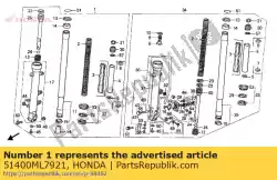 Aqui você pode pedir o conjunto de almofada., r. F em Honda , com o número da peça 51400ML7921: