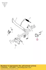 triumph T2080681 mudar o descanso lateral - Lado inferior