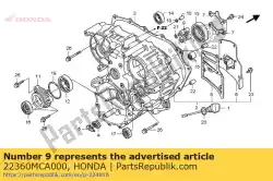 Ici, vous pouvez commander le ensemble soupape, embrayage auprès de Honda , avec le numéro de pièce 22360MCA000: