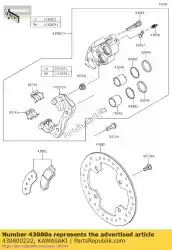 Ici, vous pouvez commander le 01 étrier-sous-assy,fr,rh auprès de Kawasaki , avec le numéro de pièce 430800222: