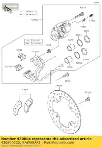 kawasaki 430800222 01 étrier-sous-assy,fr,rh - La partie au fond