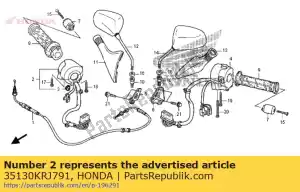 Honda 35130KRJ791 sw assy,st - Bottom side