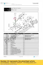 Ici, vous pouvez commander le fermeture du spoiler côté droit auprès de Piaggio Group , avec le numéro de pièce 653430000C: