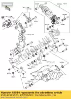 45014051552G, Kawasaki, amortiguador, negro / gris zx100 kawasaki  zx 1000 2016 2017, Nuevo