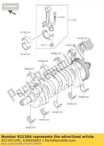 kawasaki 921391109 casquillo, conexión ro zr1000-a - Lado inferior