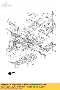 Yamaha 4S2F11101100 frame comp. - Bottom side