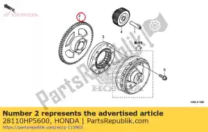 Honda 28110HP5600 gear comp., starting driv - Bottom side