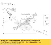 CM258404, Piaggio Group, grip. r.h. vespa vespa zapm80101 946 125 150 946 2015 2016 2017, New