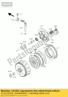131021064, Kawasaki, release-comp-clutch kl250-d2 kawasaki klr 250 1985 1986 1987 1988 1989 1990 1991 1992 1994, Nuovo