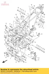 yamaha 902011204400 washer, plate - Bottom side