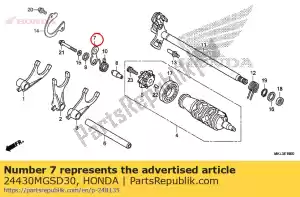 honda 24430MGSD30 butée comp., tambour de changement de vitesse - La partie au fond