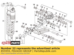 Aprilia 855959, Huls pakkingset, OEM: Aprilia 855959