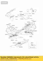 560651508, Kawasaki, modèle, capotage lwr, u zx636-a1 kawasaki zx 600 2002, Nouveau