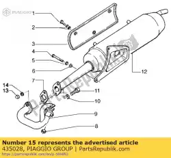 Aquí puede pedir tornillo hexagonal m8x110 de Piaggio Group , con el número de pieza 435028: