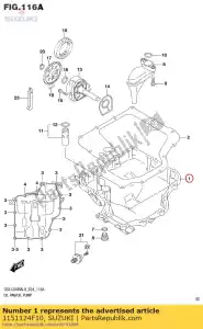 suzuki 1151124F10 pan,oil - Bottom side