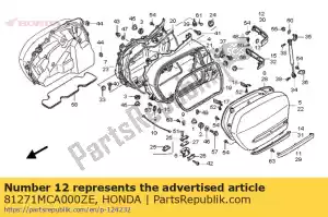 Honda 81271MCA000ZE moldagem, r. rr. alforje - Lado inferior